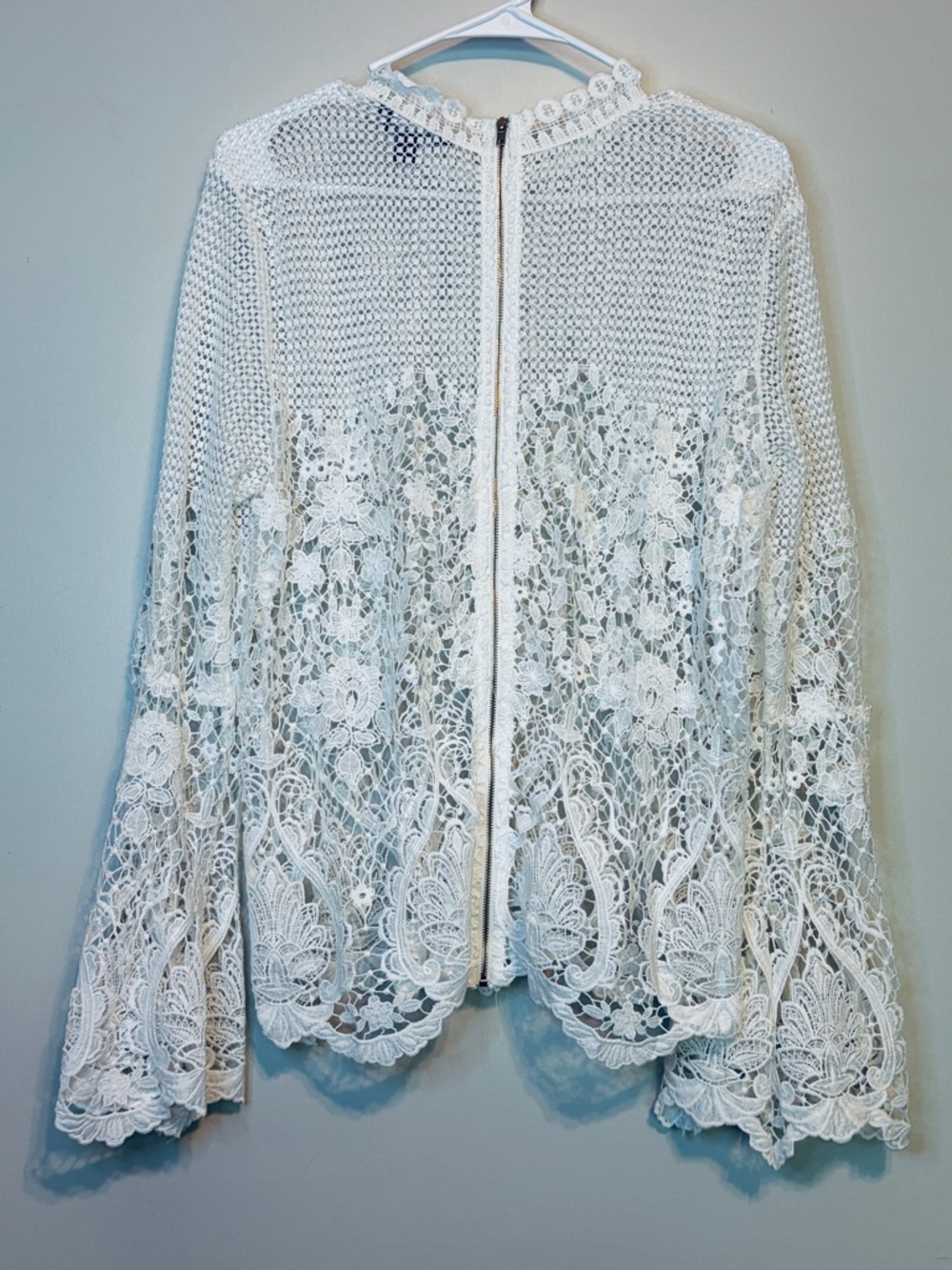 project RUNWAY White Crochet Overlay Top - Picture 7 of 8